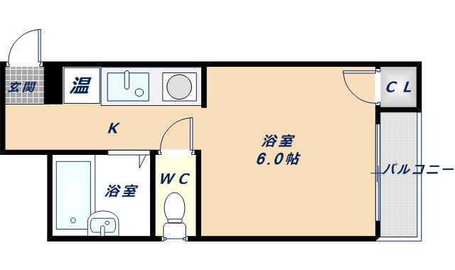 レナトゥス新深江(1K/5階)の間取り写真