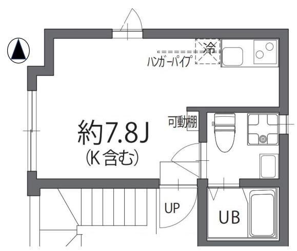 アリビオ(ワンルーム/2階)の間取り写真
