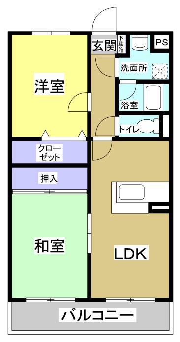 イル・フィオーレ(2LDK/3階)の間取り写真