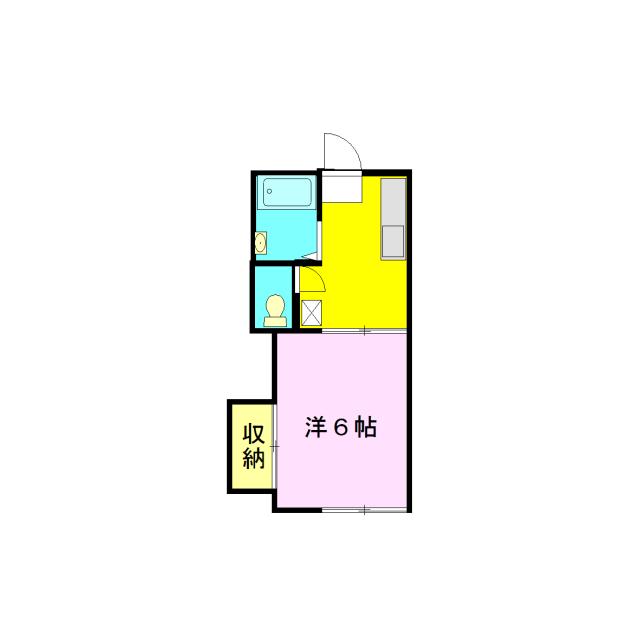 ふじはいむ(1K/2階)の間取り写真