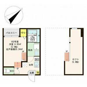 INSPIRE PHILIPPIANS413(1K/2階)の間取り写真