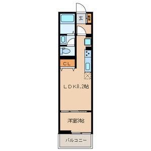 メゾンフォレスト.R(1LDK/3階)の間取り写真