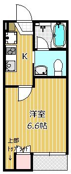パレスヒル津田沼II(1K/1階)の間取り写真