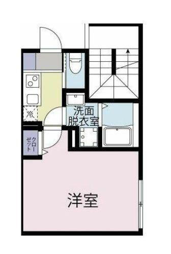 VILESTA(ワンルーム/2階)の間取り写真