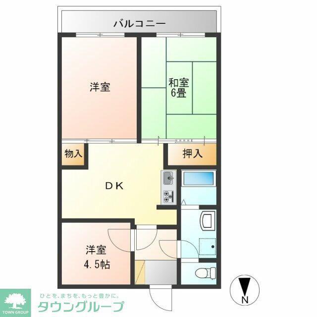 ヴェルデ東川口(3DK/3階)の間取り写真