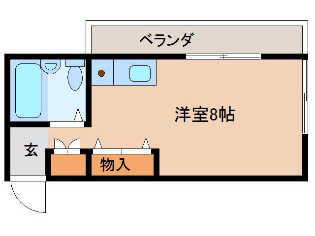 IRO佐世保(ワンルーム/4階)の間取り写真