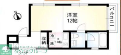 DECKS(ワンルーム/3階)の間取り写真