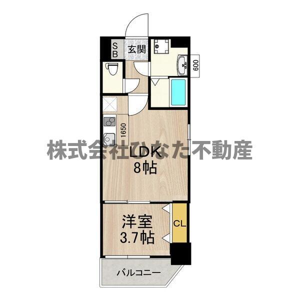 フロンティアタワー九条I(1LDK/5階)の間取り写真