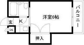 コーポ台原A棟(1K/2階)の間取り写真