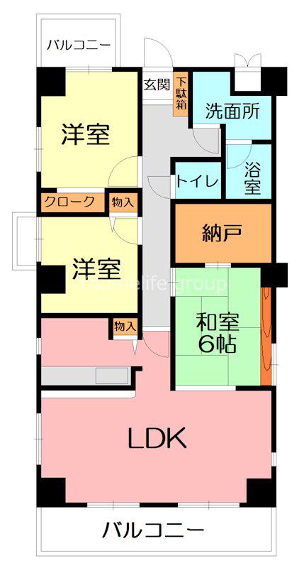 アネシスヒルズ(3SLDK/5階)の間取り写真