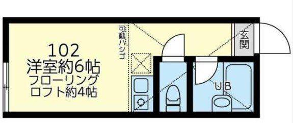 ユナイト黄金町リッチフィールド(ワンルーム/1階)の間取り写真