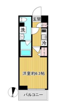 SHOKEN RESIDENCE川崎 登戸ウエストショウケンレジデ(1K/2階)の間取り写真