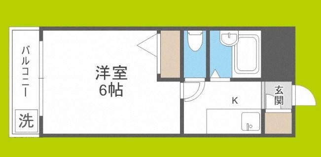 天満グリーン土井マンション(1K/5階)の間取り写真