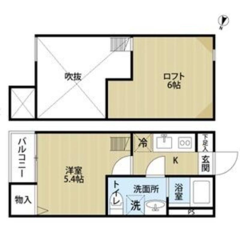 EXCEED(1K/1階)の間取り写真