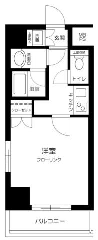 ルーブル王子(1K/3階)の間取り写真