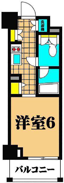 KDXレジデンス品川シーサイド(1K/4階)の間取り写真