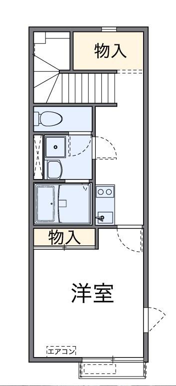 ミーヤ前野(1K/2階)の間取り写真