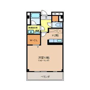 プリステージュ(ワンルーム/3階)の間取り写真