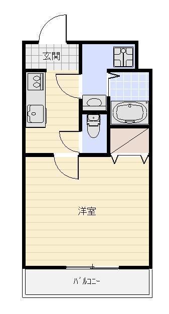 リュミエール(1K/1階)の間取り写真