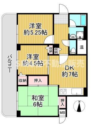 シャルム小阪壱番館(3DK/3階)の間取り写真