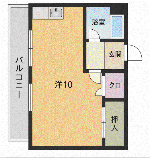 プレアール名古屋日比野(ワンルーム/4階)の間取り写真