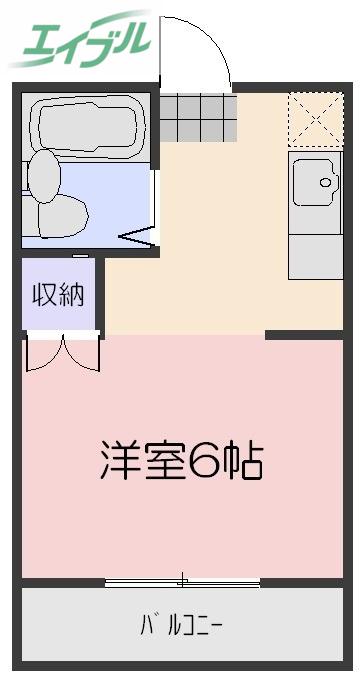 メゾンMK豊成(1K/3階)の間取り写真