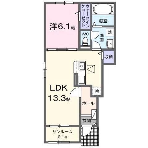 ONGACITY 1(1LDK/1階)の間取り写真