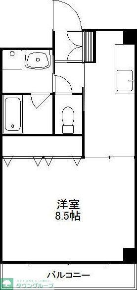 吉村ビル(1K/4階)の間取り写真
