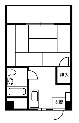 エレガント春山(1K/3階)の間取り写真