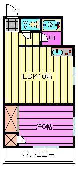 チェリーハウス大宮(1LDK/1階)の間取り写真