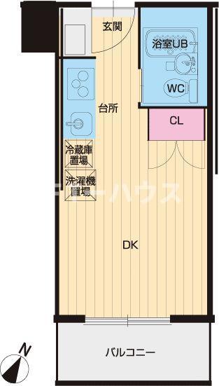 CLUB ORIENT BLD NO.141 YACHIYODAI(ワンルーム/3階)の間取り写真