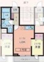 CRESCENT 台原(1LDK/1階)の間取り写真
