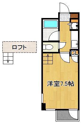 GRAND-RESIDE MALLIA(1K/4階)の間取り写真