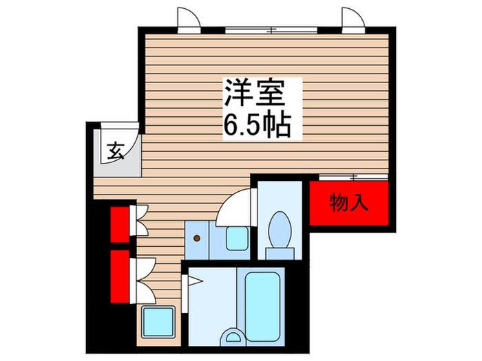 ペリエ新松戸(ワンルーム/3階)の間取り写真
