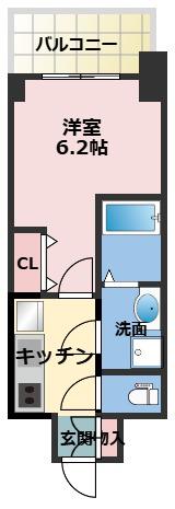 ARCOBALENO OSAKA FUSE旧S-RESIDENCE(1K/9階)の間取り写真
