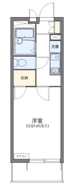 レオパレスMAKEARROWIII(1K/3階)の間取り写真