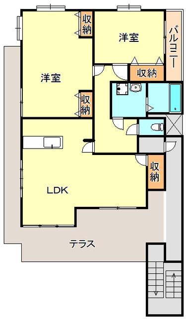 ナビオ神戸(2LDK/5階)の間取り写真