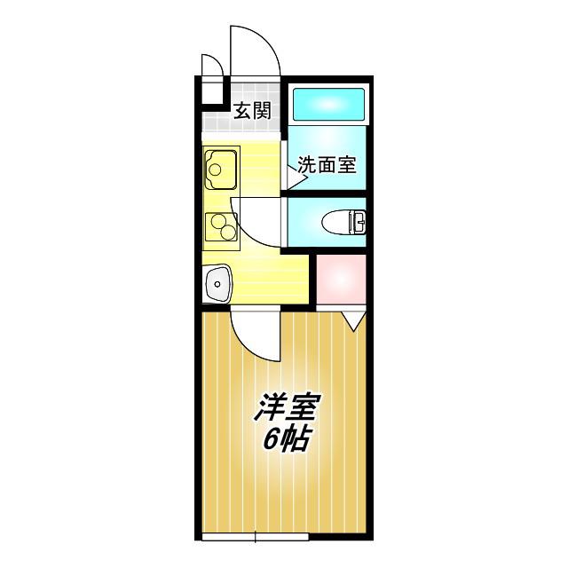 A BREEZEI(1K/1階)の間取り写真