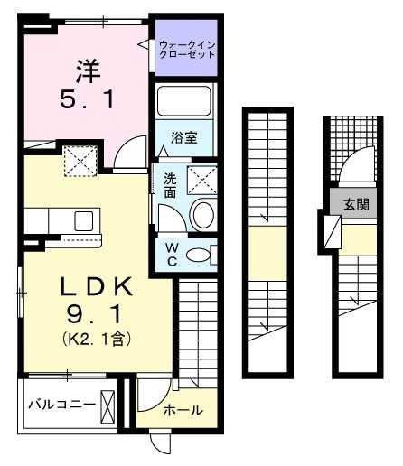 サンリット・ファイン(1LDK/3階)の間取り写真