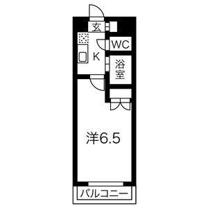 カーサ川並(1K/3階)の間取り写真
