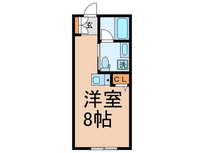 HIGASHIKITAZAWA TERRACE(ワンルーム/2階)の間取り写真