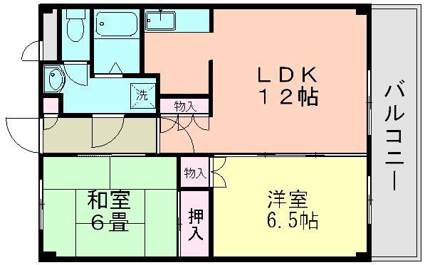 ビック・ストーン(2LDK/2階)の間取り写真