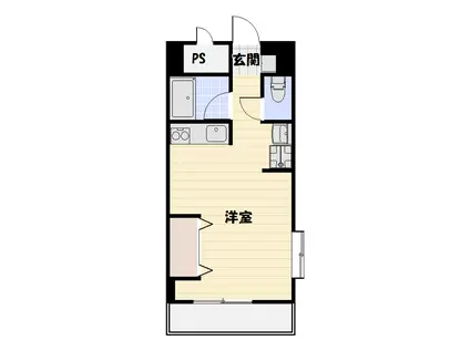 MIKASAビル(1K/4階)の間取り写真