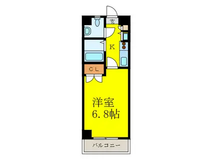 コンドミニアム高宮弐番館(1K/4階)の間取り写真