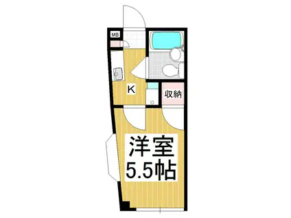 コーポ手塚(1K/3階)の間取り写真