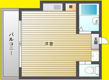 グリーンハイツ野方(1K/1階)の間取り写真