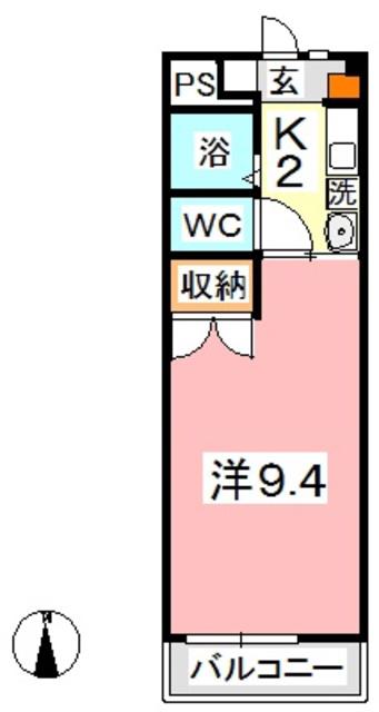 アークプラザ(1K/2階)の間取り写真