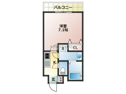 H-MAISON加美正覚寺II(1K/3階)の間取り写真