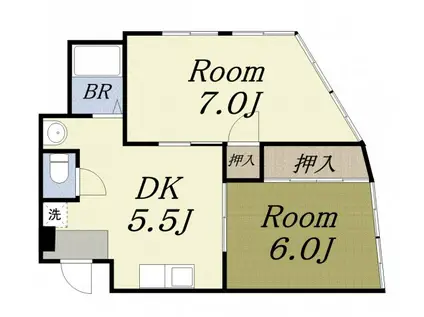 第2柴田ビル(2DK/2階)の間取り写真