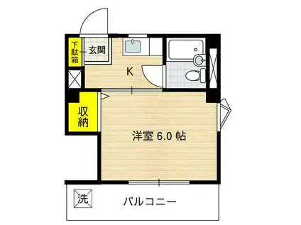 かとうクリニックビル(1K/3階)の間取り写真